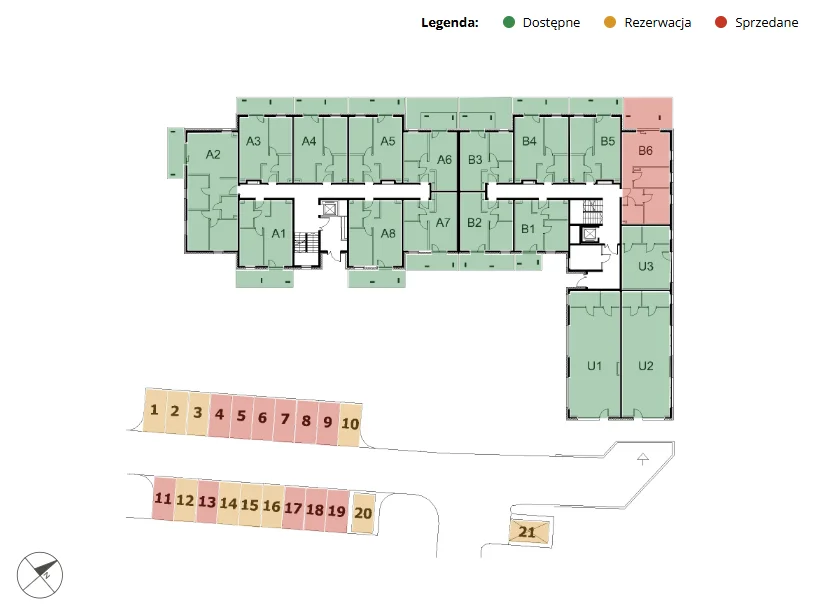 Makieta wyboru lokali z rzutu piętra