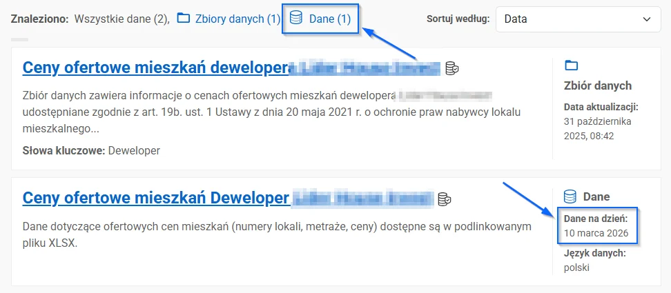 Przykład niezgodności nr 2 - przekazywany jest tylko jeden, najnowszy plik, przez co nie jest dostępna historia zmian.